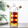 2-in-1 Dual Chamber Glass Oil & Vinegar Dispenser Bottle