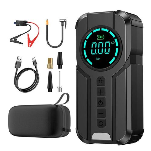 Portable Car Jump Starter & Air Compressor with Digital Display
