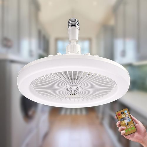 2-in-1 Ceiling Fan Light with Remote Control – E27 Socket