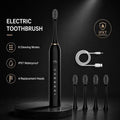 Electric Toothbrush – 6 Modes, IPX7 Waterproof, 4 Heads