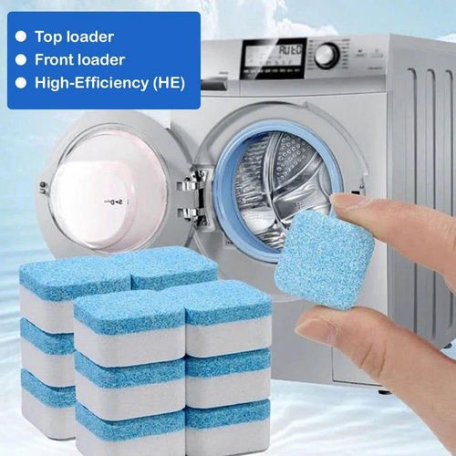Washing Machine Cleaning Tablets – 12 Pack Effervescent Cleaner