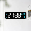 Large LED Digital Wall Clock – Temperature, Humidity & Day Display