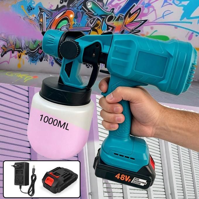 48V Cordless Electric Paint Spray Gun 1000ML