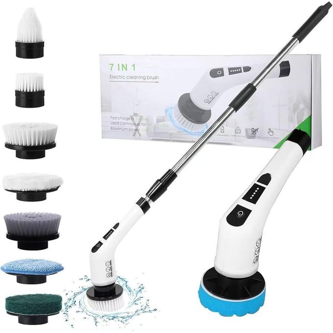 7-in-1 Electric Cleaning Brush with Long Handle