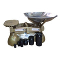 UNBS certified original gold weighing scale with 6 stone weights and stainless steel bowl