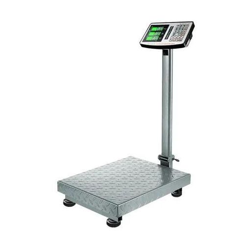 High end grey digital weighing scale 500kg with dual green LCD display and stainless steel platform