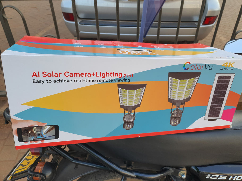 AI Solar Camera+Lighting 2-in-1 ColorVu 4K Ultra HD