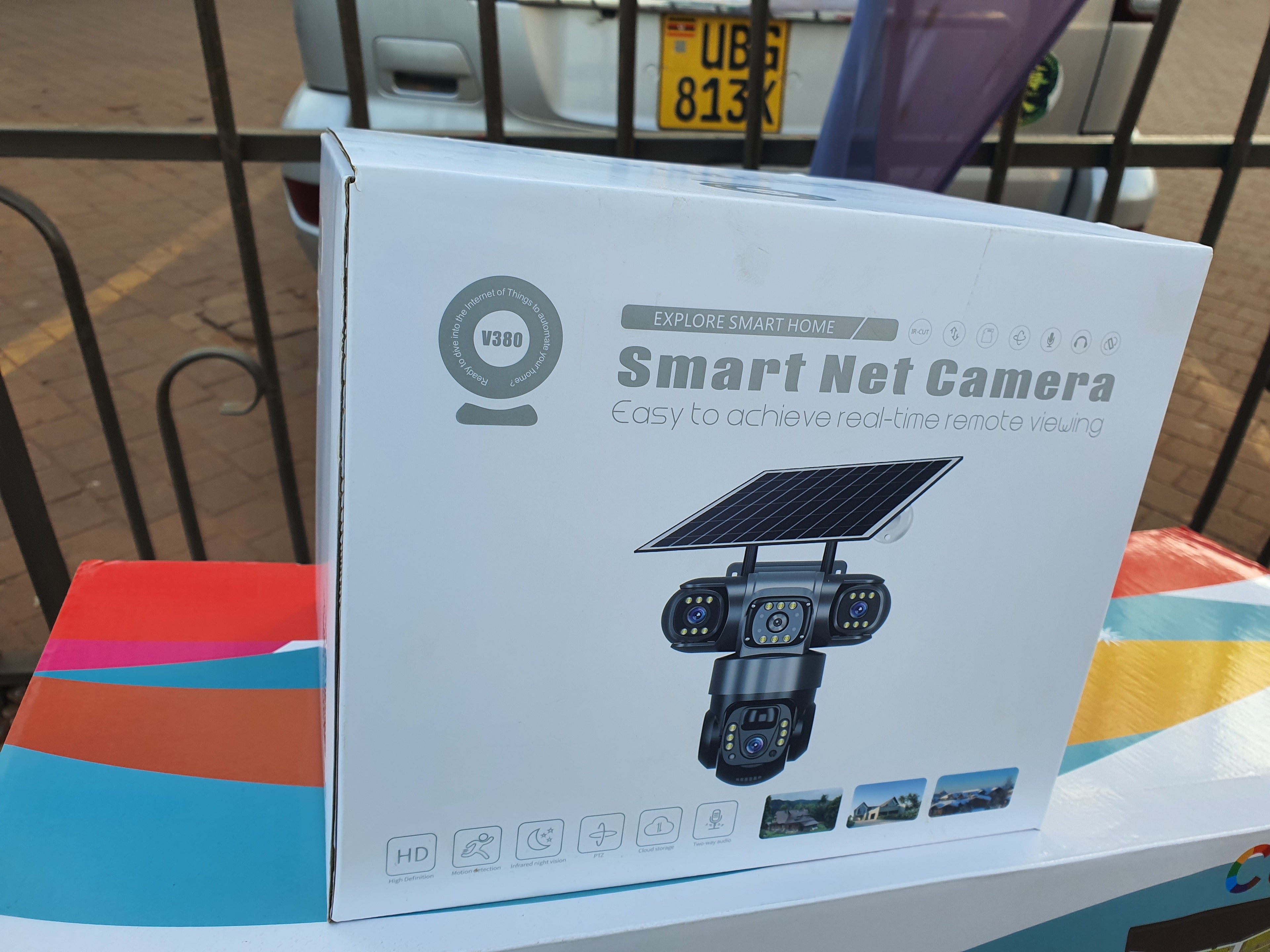 V380 Smart Net Camera Solar-Powered HD Triple Lens