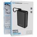 Powerology Montreal 20,000mAh Power Bank | 40W PD & 18W QC with Built-in USB-C Cable