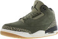 Air Jordan 3 Retro Olive Craft nubuck sneakers with elephant print and gum sole