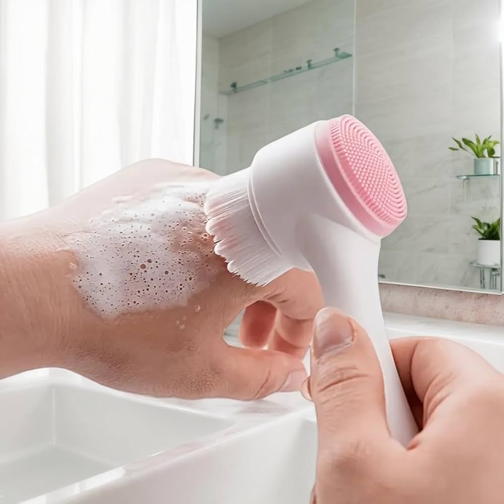 2-in-1 Silicone Facial Cleansing Brush