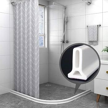 Flexible L-Shape Shower Water Barrier Strip