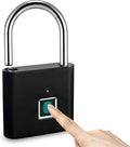 Smart Fingerprint Padlock - Black with stainless steel shackle