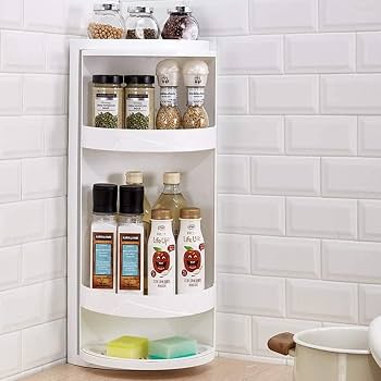 3-Tier Corner Rotating Storage Rack