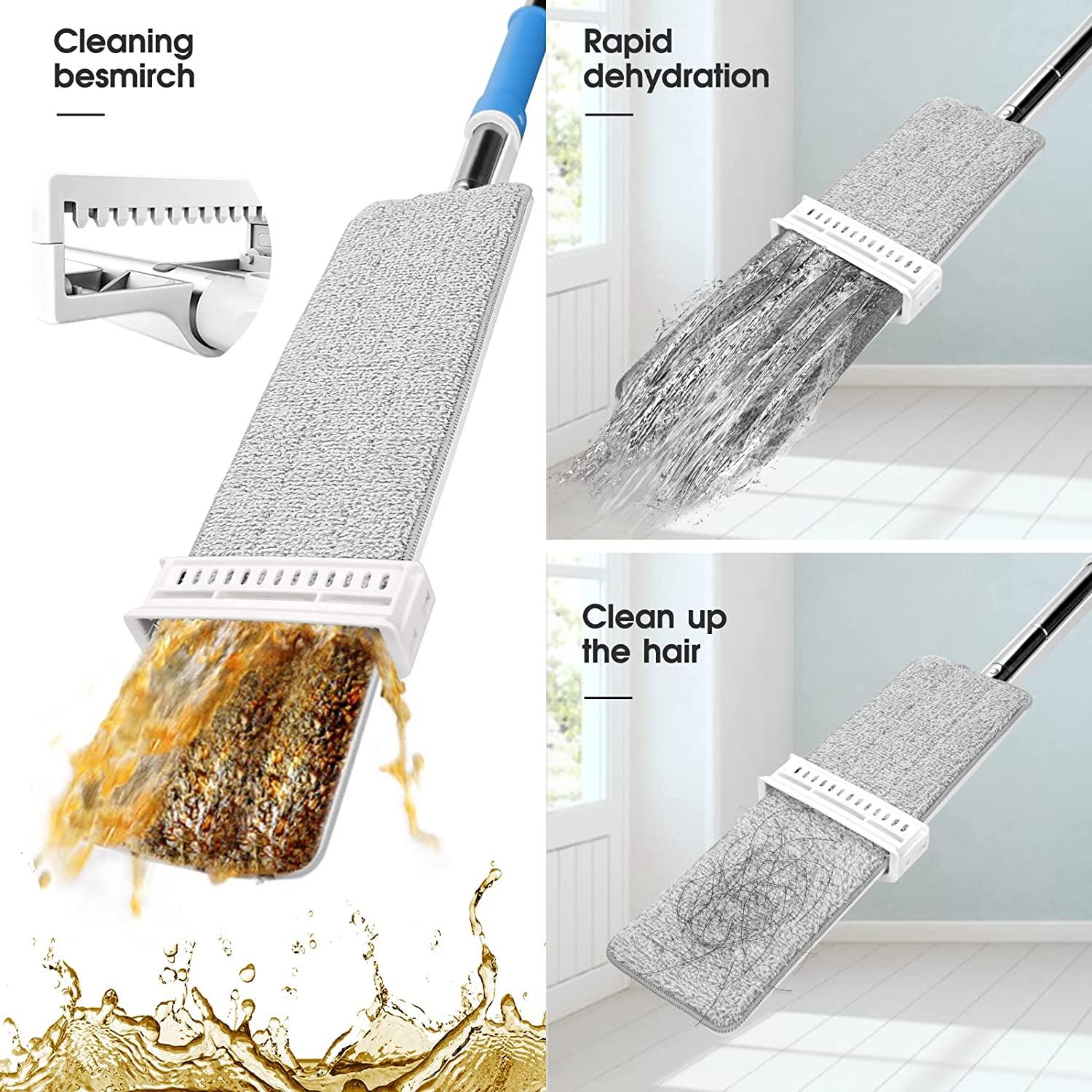 Self-Cleaning Flat Mop with Wringing Mechanism