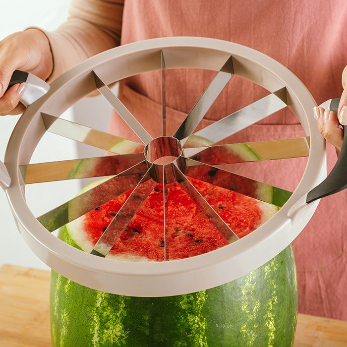 Stainless Steel Watermelon Slicer Cutter – 12-Slice Wheel Cutter