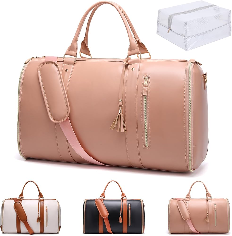 Large Capacity PU Leather Travel Duffel Bag