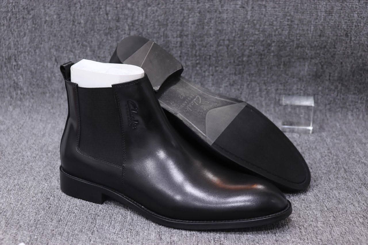 Black Leather Chelsea Boots