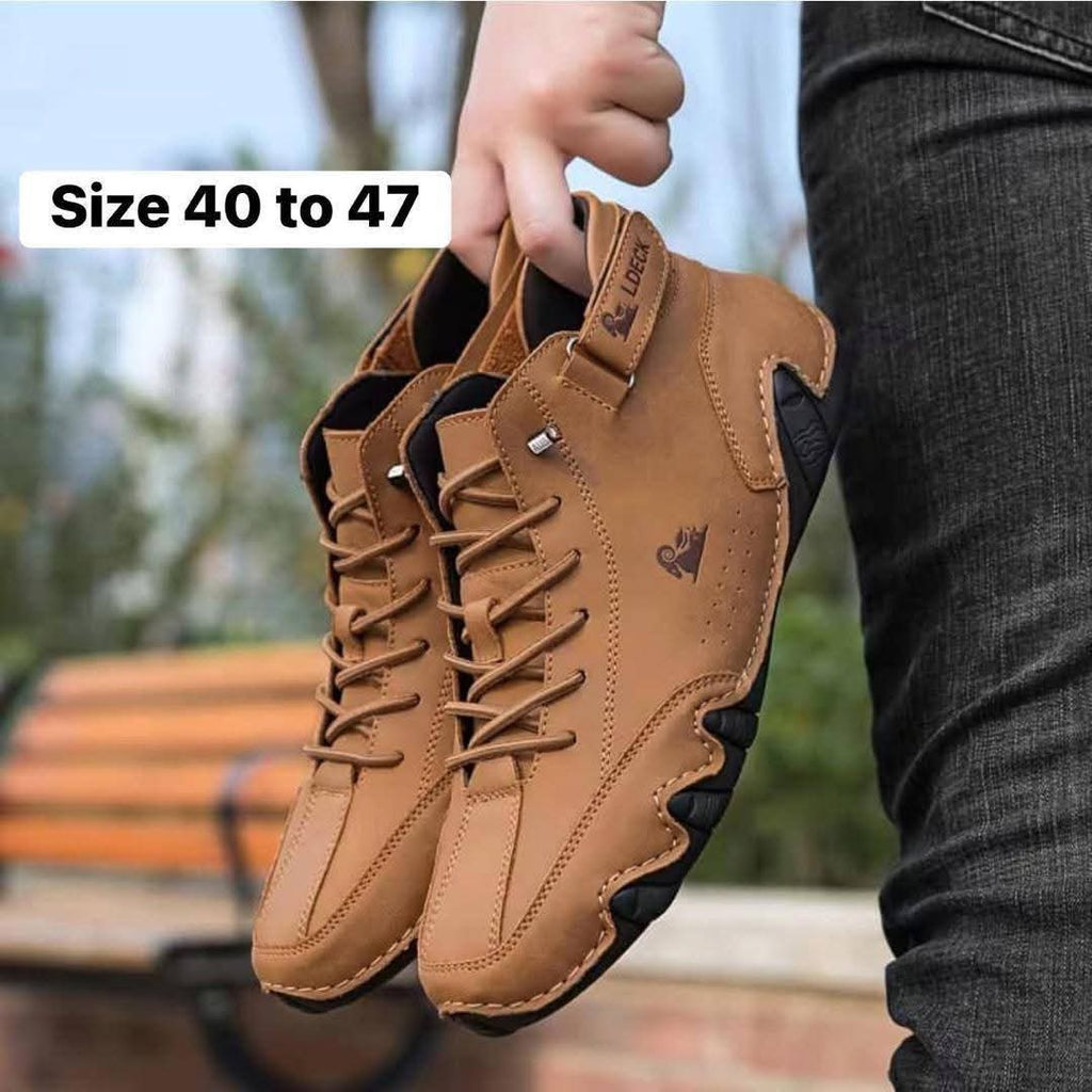 LDECK Men's Leather Sneakers