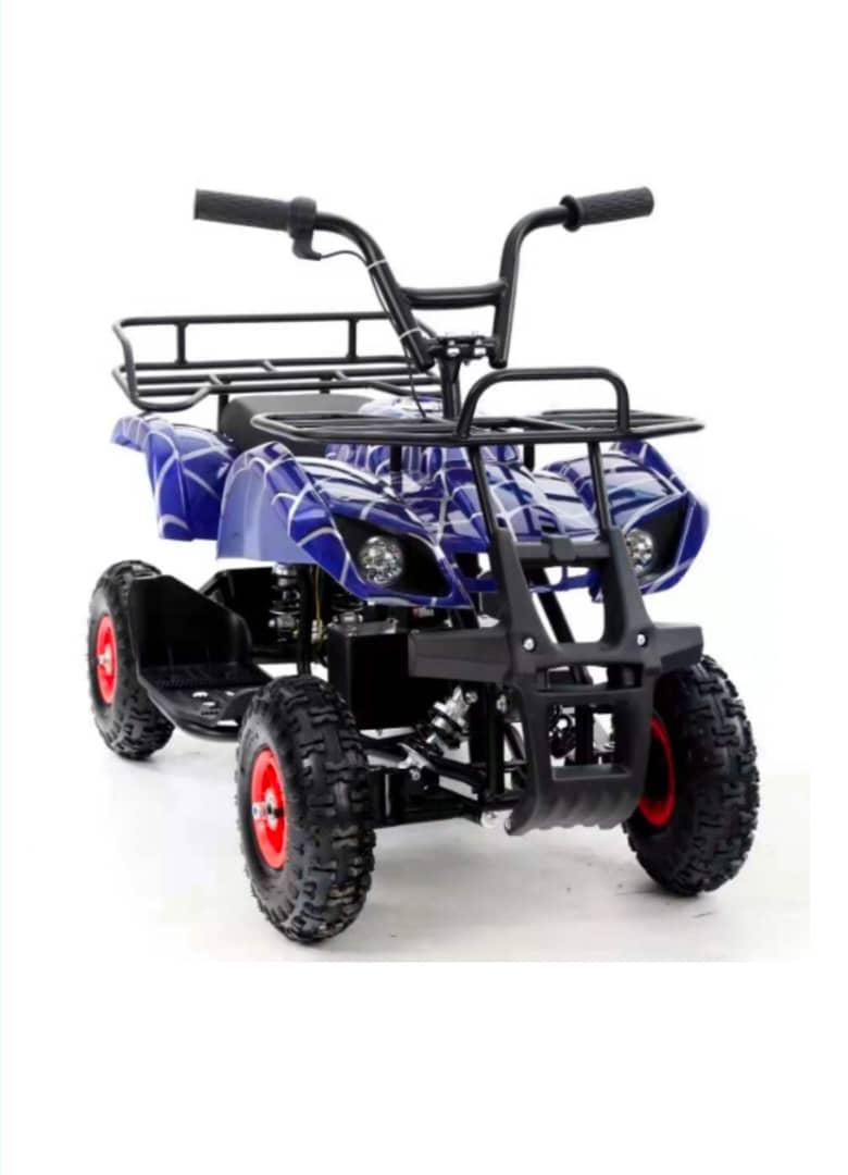 Kids Metallic Frame Quad Bike ATV – Spider-Man Edition (Blue)