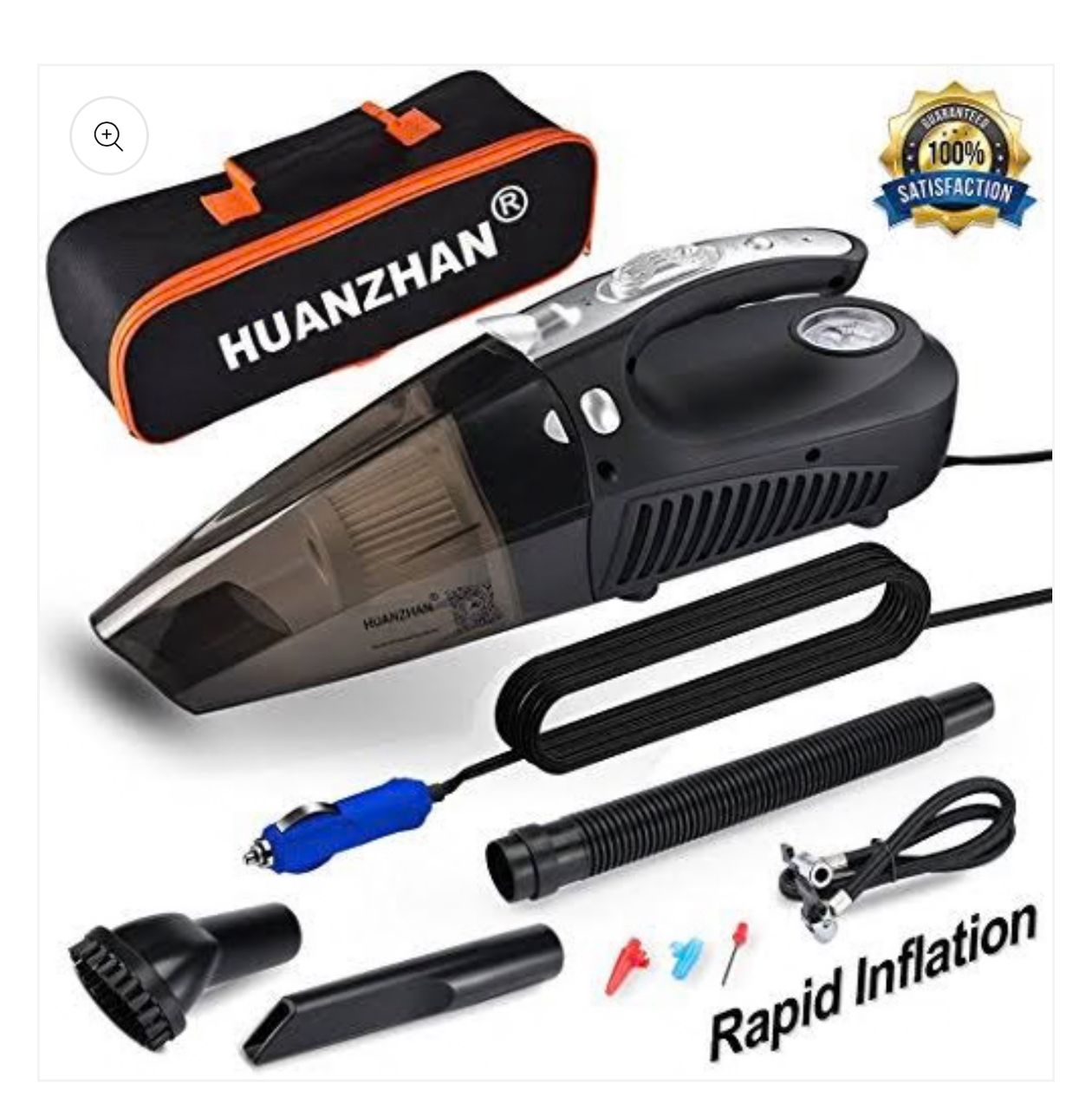Huanzhan 4-in-1 Car Vacuum Cleaner & Tire Inflator