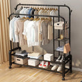 Adjustable & Flexible Metallic Multipurpose Cloth & Shoe Rack with Shelves