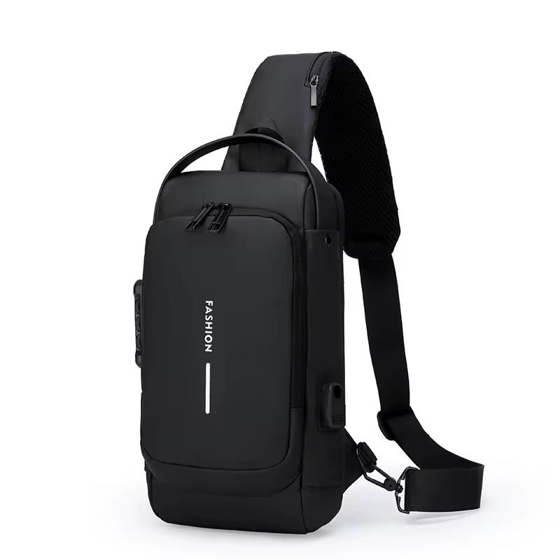 Fashion Sling Chest Bag – USB Charging Port & Anti-Theft Lock