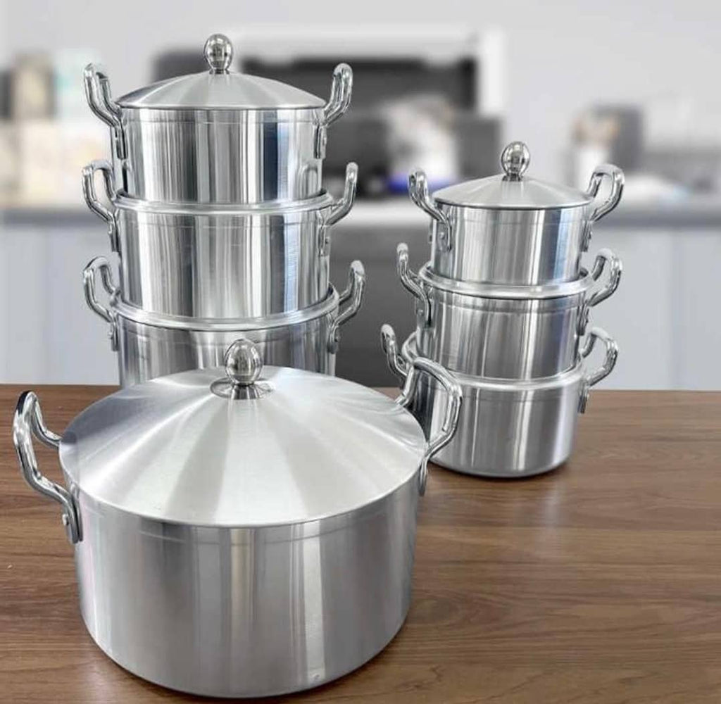 7-Piece Stainless Steel Cooking Pot Set