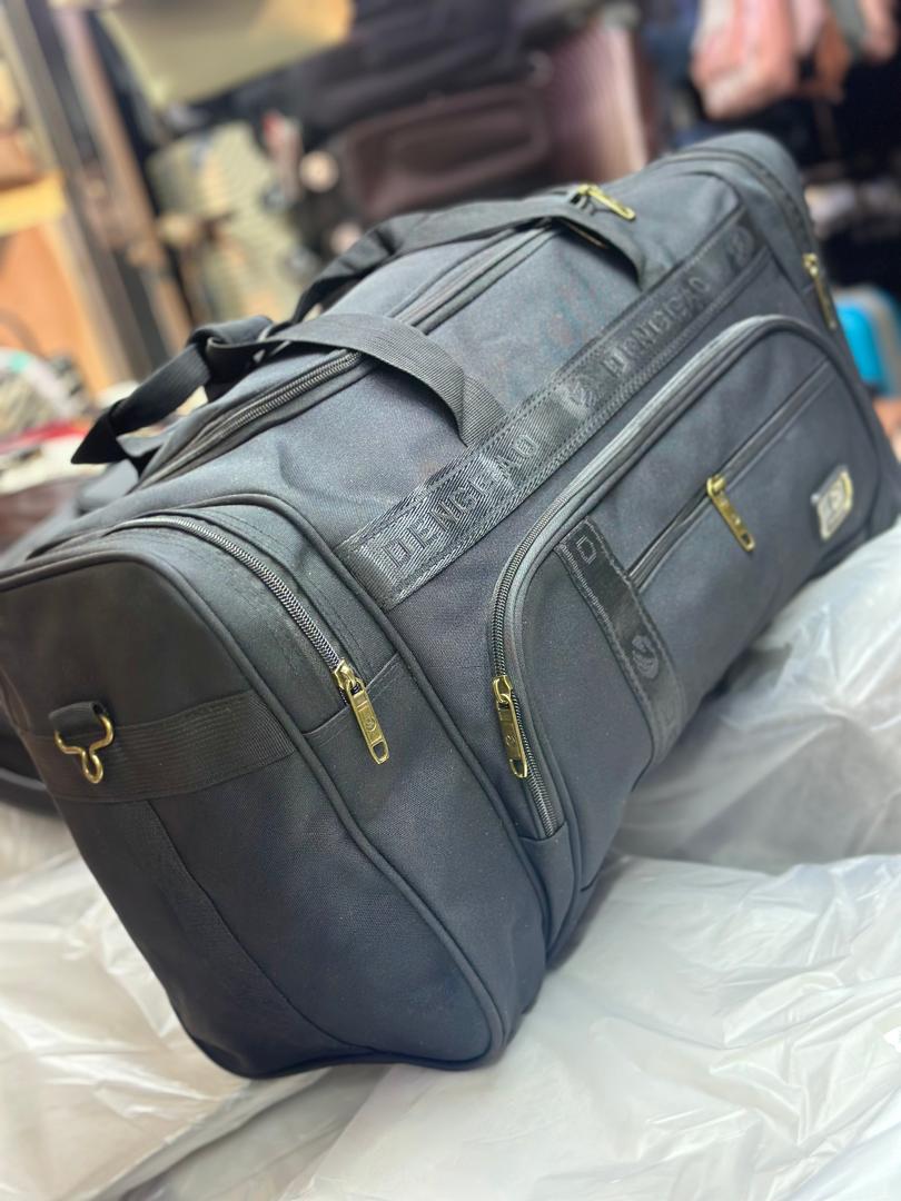 Travel Duffel Bag – Dark Grey with Gold Zippers