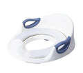 Baby Toddler Toilet Training Seat Reducer with Side Handles – White & Blue