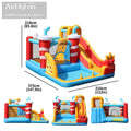 AirMyFun Inflatable Bounce Castle with Slide & Water Pool – Fast Food Fun Theme (375x310x218cm)
