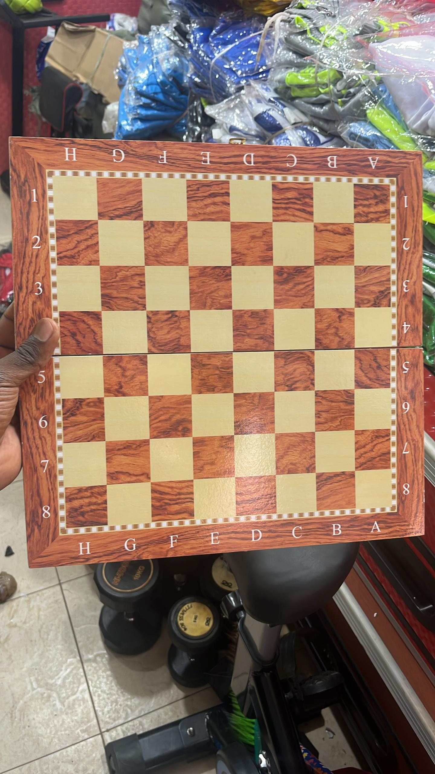 Big Chess 3-in-1 Wooden Game Set