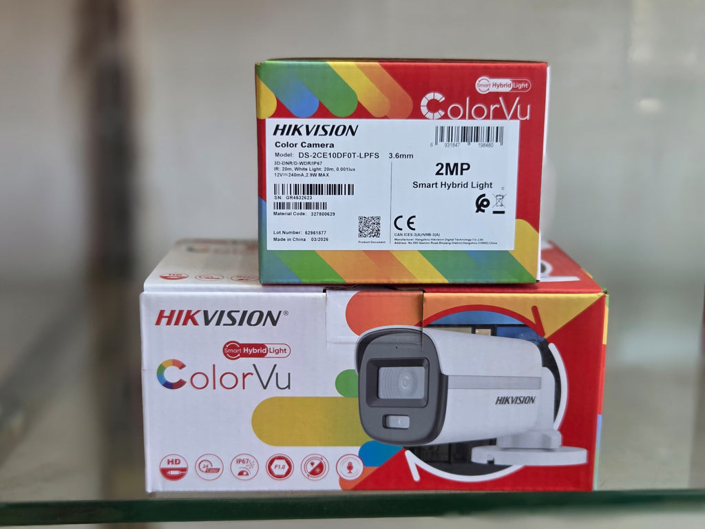 Hikvision ColorVu DS-2CE10DF0T-LPFS 2MP Smart Hybrid Light Security Camera