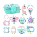 Baby Rattle & Teether Toy Gift Set – 10 Pieces with Storage Box
