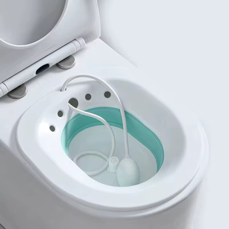 Sitz Bath Basin with Flushing Pipe