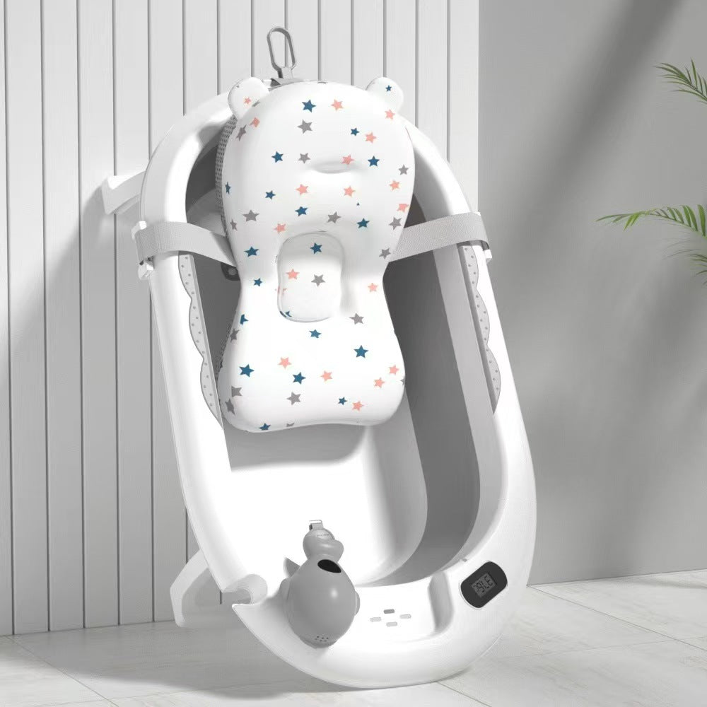 Foldable Baby Bathtub with Cushioned Insert