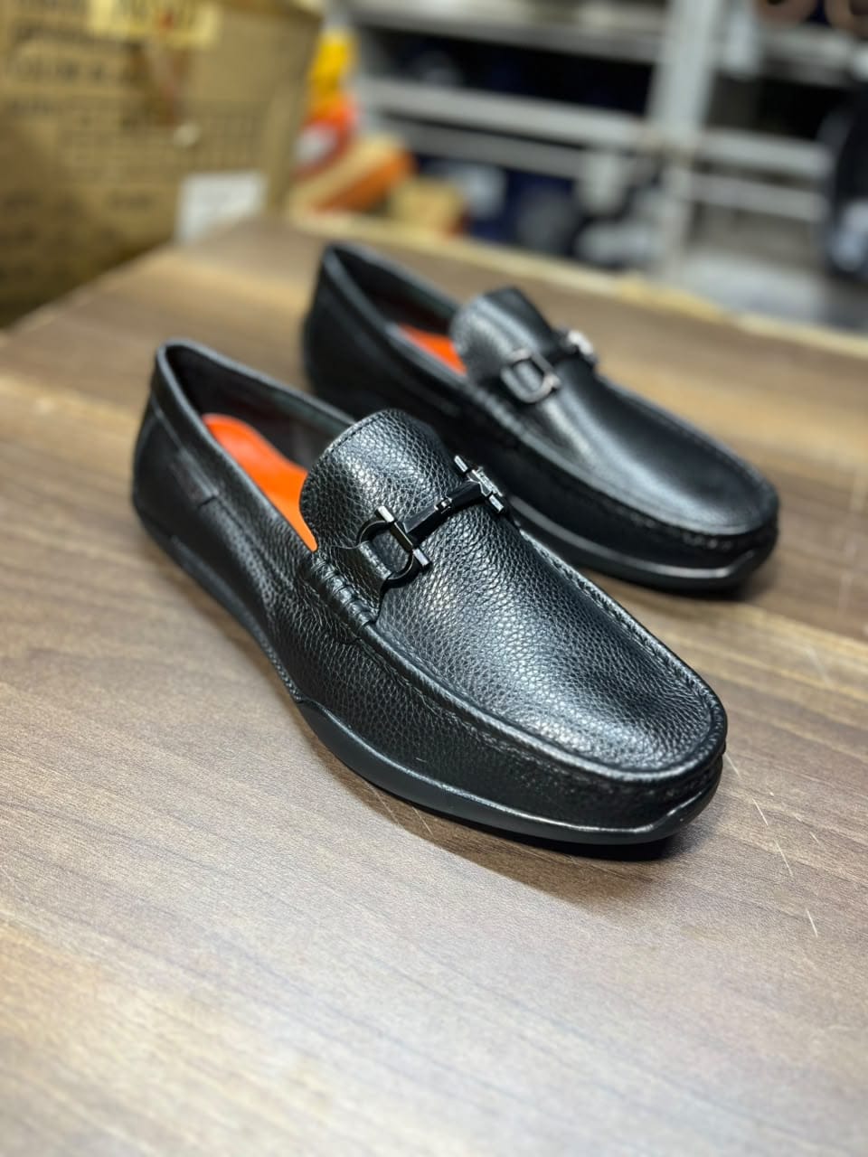 Men’s Black Leather Loafers