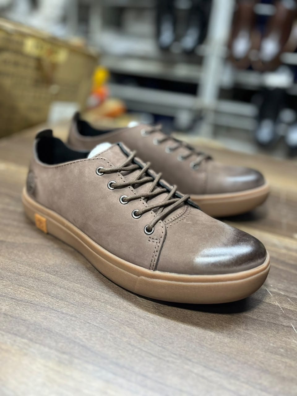 Men's Nubuck Leather Low-Top Sneakers