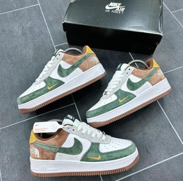 Nike Air Force 1 Low x The North Face – White/Green/Brown