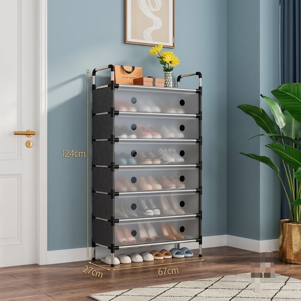 7 Layers Dustproof Shoe Rack