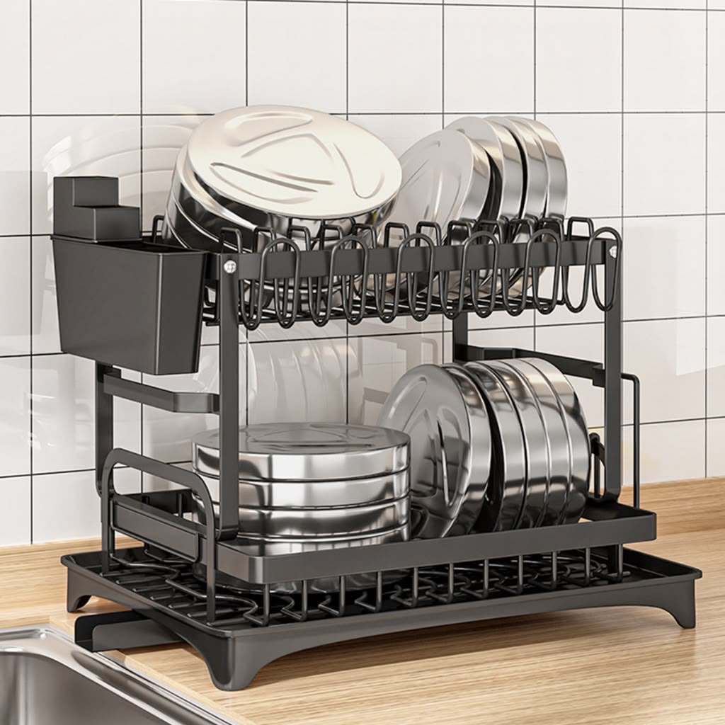 2-Layer Metallic Dish Rack