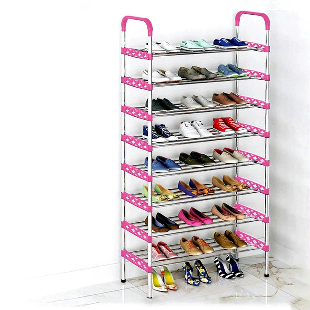 10 Layers Steel Shoe Rack