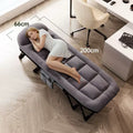 Foldable Office Nap Bed – 200cm Reclining Lunch Break Cot with Thick Mattress