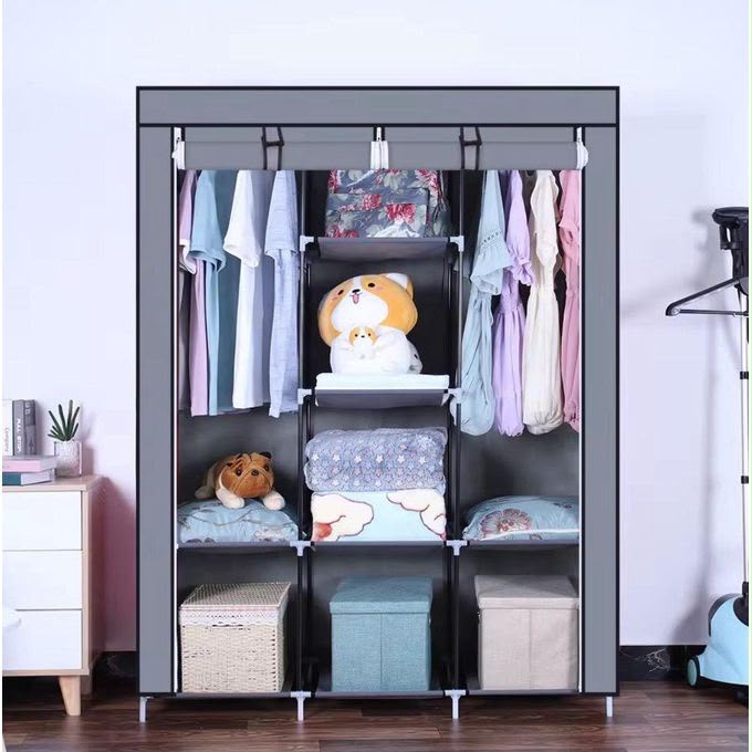 3 Columns Metallic Wardrobe