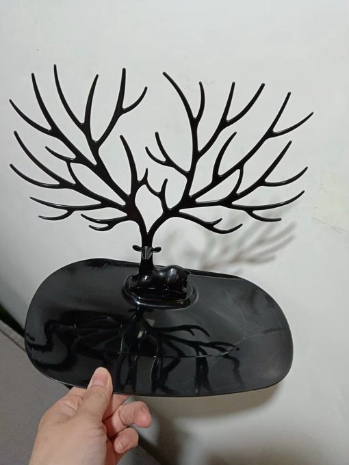Deer Antler Tree Jewellery Organizer Stand with Tray