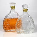 Luxury Crystal Glass Whiskey Decanter with Gold Collar