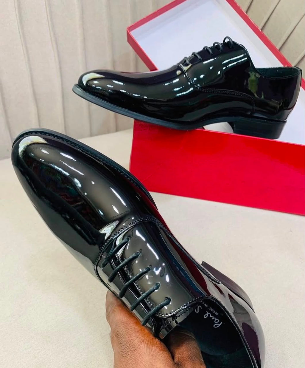 Black Patent Leather Oxford Dress Shoes