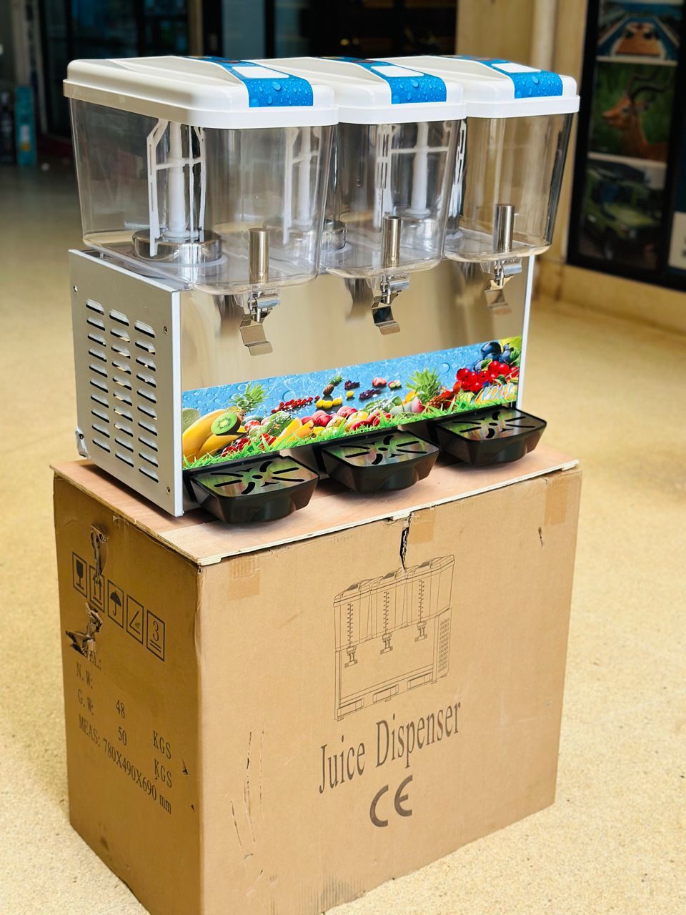 Triple Tank Commercial Juice Dispenser