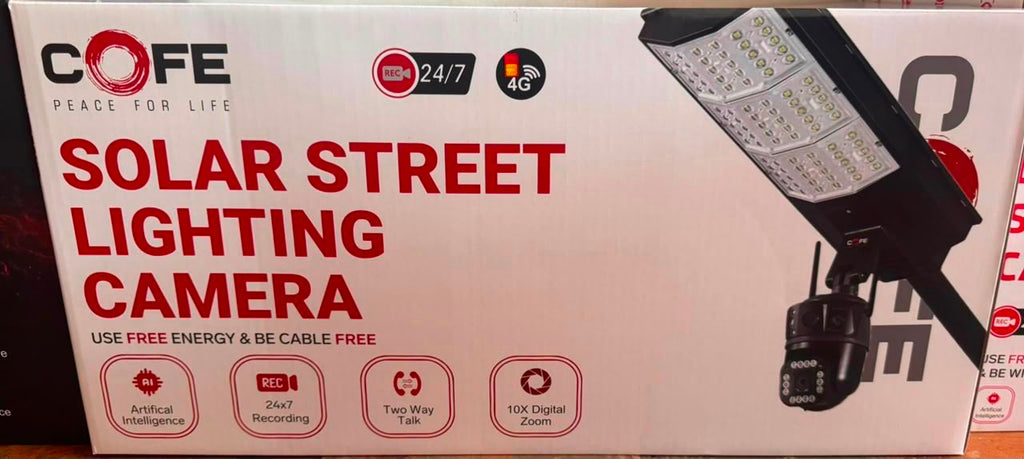 COFE Solar Street Lighting Camera – 4G & WiFi (CF-SLSPT4G207)