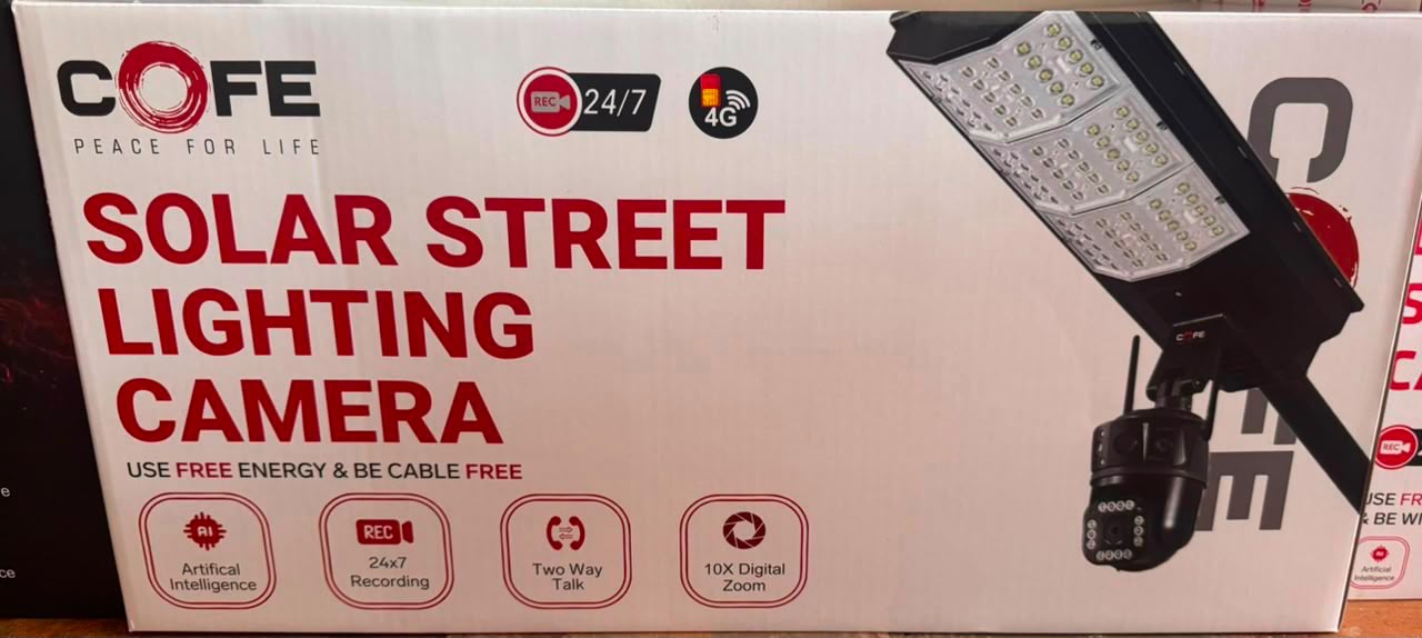 COFE Solar Street Lighting Camera – 4G & WiFi (CF-SLSPT4G207)